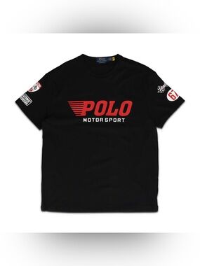 Polo Ralph Lauren Men's Classic Fit RL 67 Motorsport Racing T-Shirt Black Sz XXL
